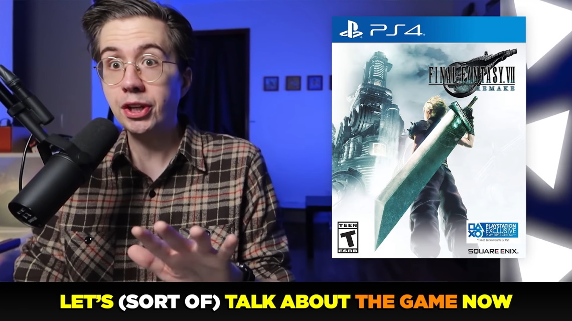A still from Tim Rogers' 'Final Fantasy VII Remake' review.