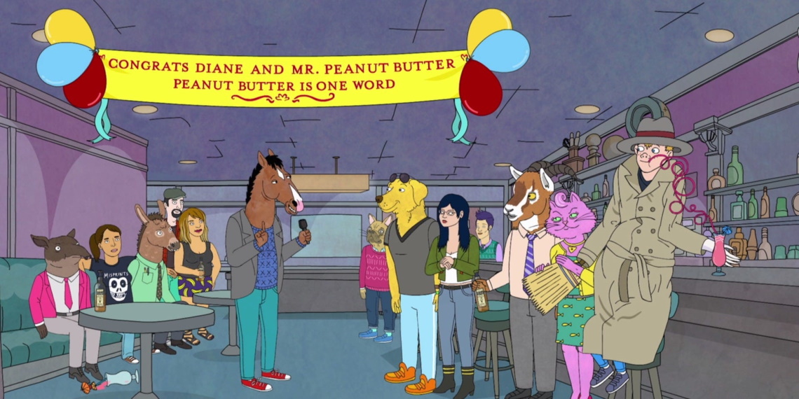 BoJack Horseman and his friends celebrate a special day.