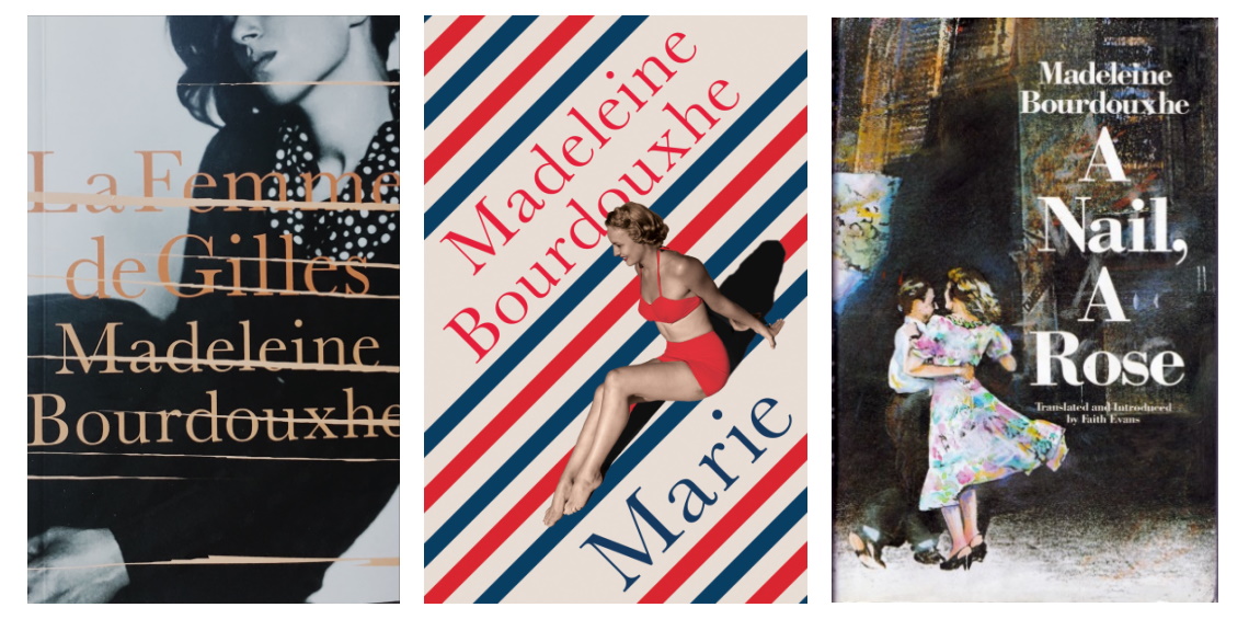 Book covers for Madeleine Bourdouxhe's works.