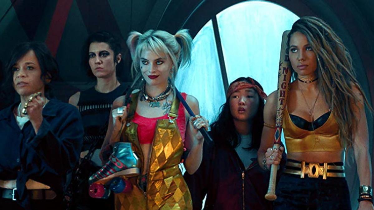 (Left to right) Renee Montoya (Rosie Perez), the Huntress (Mary Elizabeth Winstead), Harley Quinn (Margot Robbie), Cassandra Cain (Ella Jay Basco), and Black Canary (Jurnee Smollett-Bell) band together to face their foes in Cathy Yan's 'Birds of Prey'.