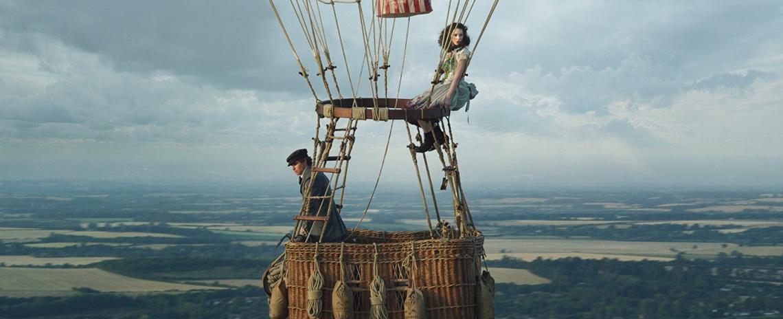 Amelia Wren (Felicity Jones, right) and James Glaisher (Eddie Redmayne) are flying high in Tom Harper's 'The Aeronauts'.
